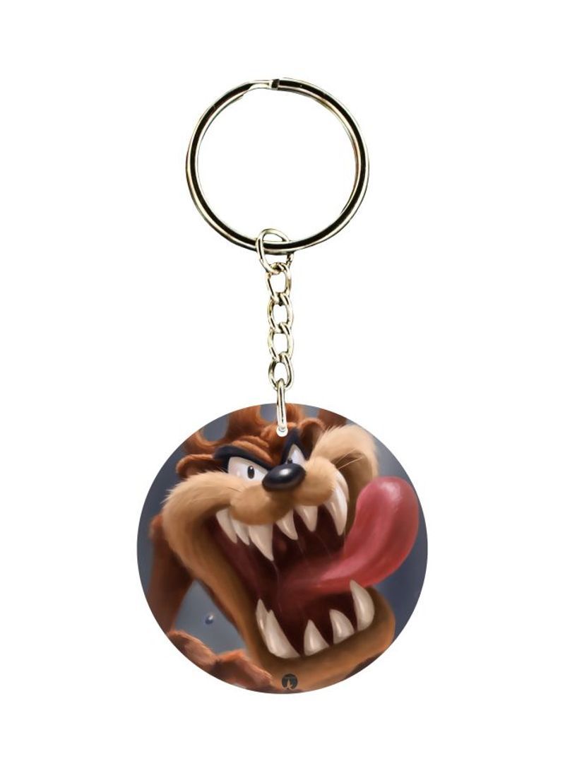 Double Sided Cartoon Printed Keychain