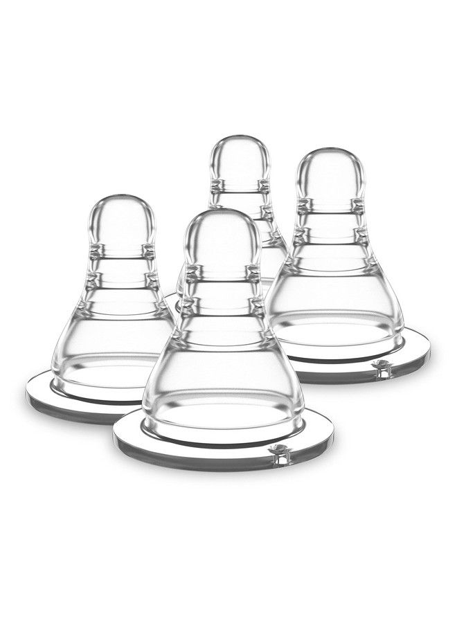 Luvlap حلمة أساسية مضادة للمغص؛ حلمة لزجاجة ذات عنق رفيع، 4 قطع، تدفق متوسط، 3 أشهر فما فوق - Image 2