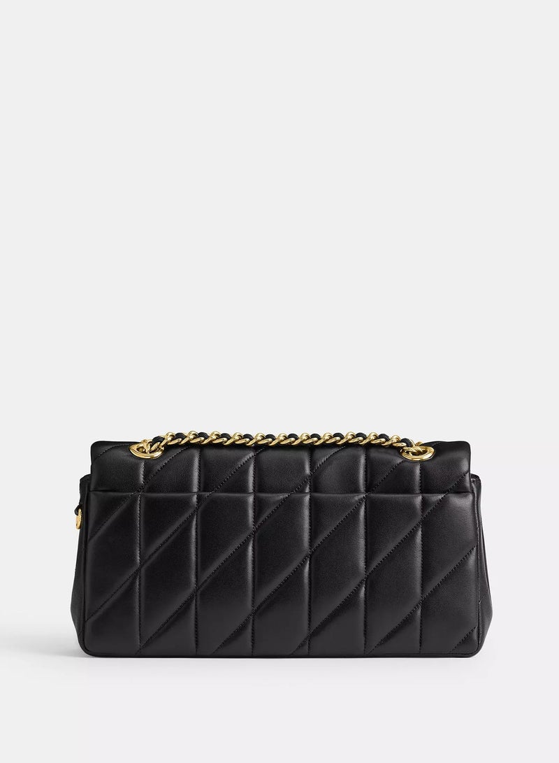 coachoutlet Coach Tabby Shoulder Bag 26 With Pillow Quilting, Women's Shoulder Bag, Women's Tote Bag, Women's Hand Bag,Women's Cross Body Bag, Women's Wallet, Women's Travel Bag, Black-Gold-26cm - Image 3