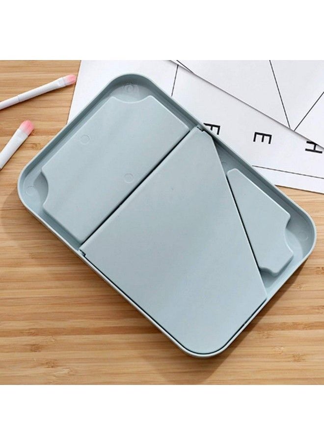 Leeonz Desktop Makeup Mirrorfoldable Mirror Simple Portable Princess Mirror Square Mirror Small Mirror With Stand For Women(Blue1Pcsy Framedsquare Tabletop Mounting)  - Image 4