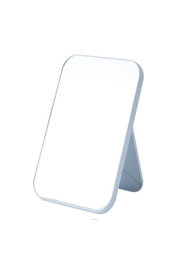 Leeonz Desktop Makeup Mirrorfoldable Mirror Simple Portable Princess Mirror Square Mirror Small Mirror With Stand For Women(Blue1Pcsy Framedsquare Tabletop Mounting)  - Image 1