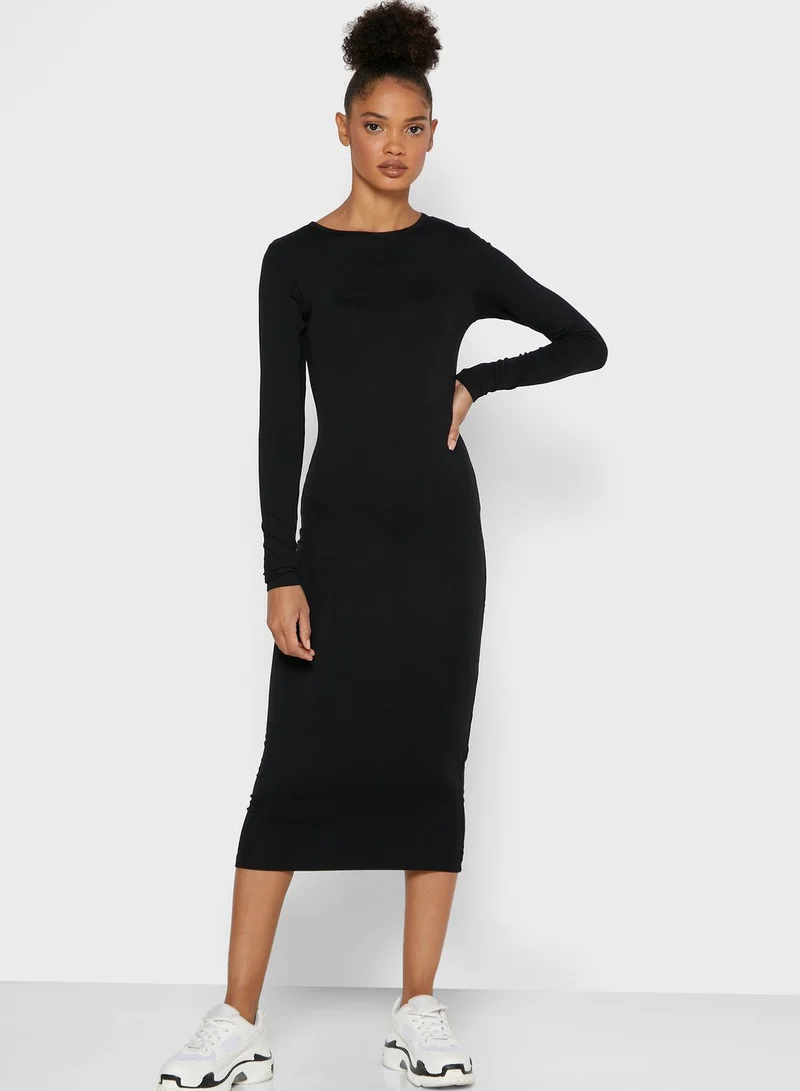 Ginger Basics Long Sleeve Bodycon Midi Dress