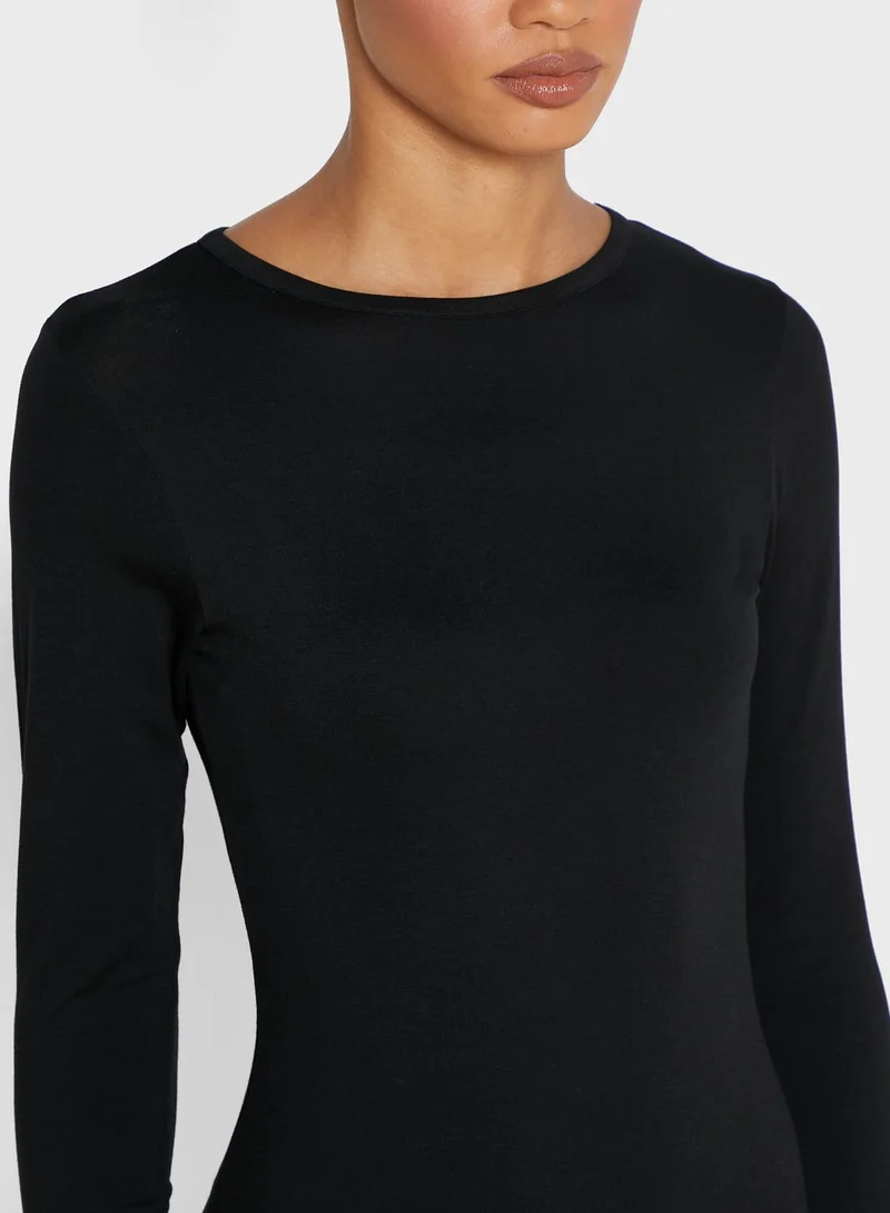Ginger Basics Long Sleeve Bodycon Midi Dress