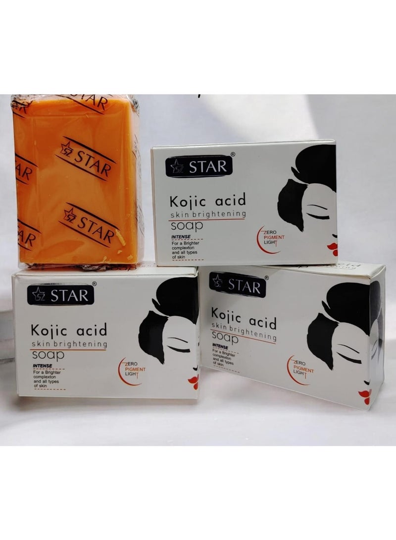 Star SZ Star Kojic Acid Skin Brightening Soap COMBO PACK – Dark Spot Correcting Face & Body Bars 135g - Image 2