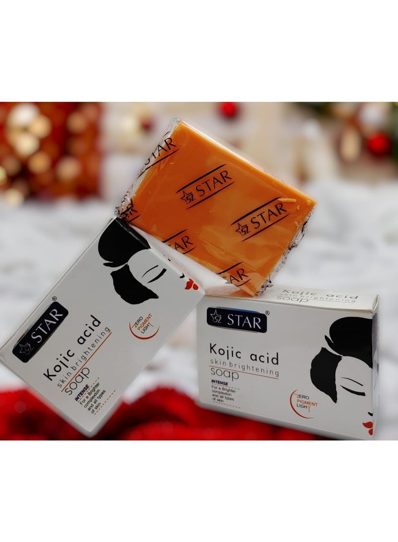 Star SZ Star Kojic Acid Skin Brightening Soap COMBO PACK – Dark Spot Correcting Face & Body Bars 135g - Image 1