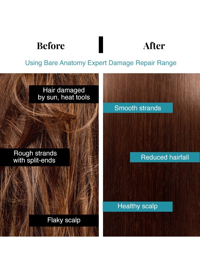 BARE ANATOMY Damage Repair Hair Mask, 3X Strengthening By Ceramide A2 & Coconut Milk Protein, For Smoothing & Deep Conditioning, For Dry & Frizzy Hair, Paraben & Sulphate Free, Women & Men, 250G - Image 4