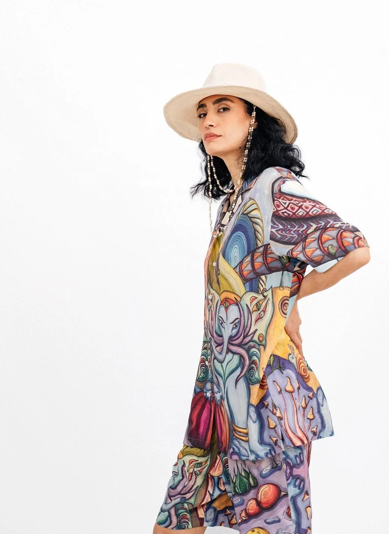Janara Jones  Psychophant Rayon Makasi Set for Women | Best Price UAE