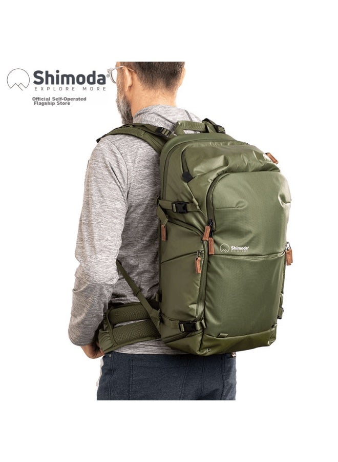 Shimoda Photography Bag, American Tenmu Ta Waterproof Outdoor Camera Bag, Large Capacity Professional Backpack System Design E30v2, Army Green Medium Size, Mirrorless Camera Inner Liner Set 520-157 - Image 4