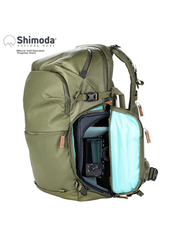 Shimoda Photography Bag, American Tenmu Ta Waterproof Outdoor Camera Bag, Large Capacity Professional Backpack System Design E30v2, Army Green Medium Size, Mirrorless Camera Inner Liner Set 520-157 - Image 2