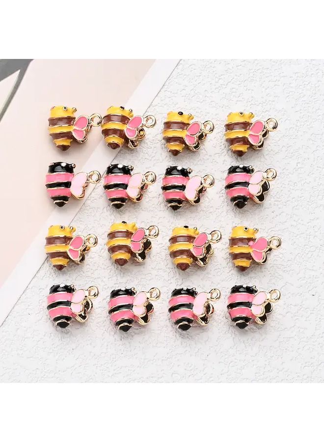 Mixed Color Cute Bee Charms For DIY Jewelry Making Keychains And Bag Charms - Image 5