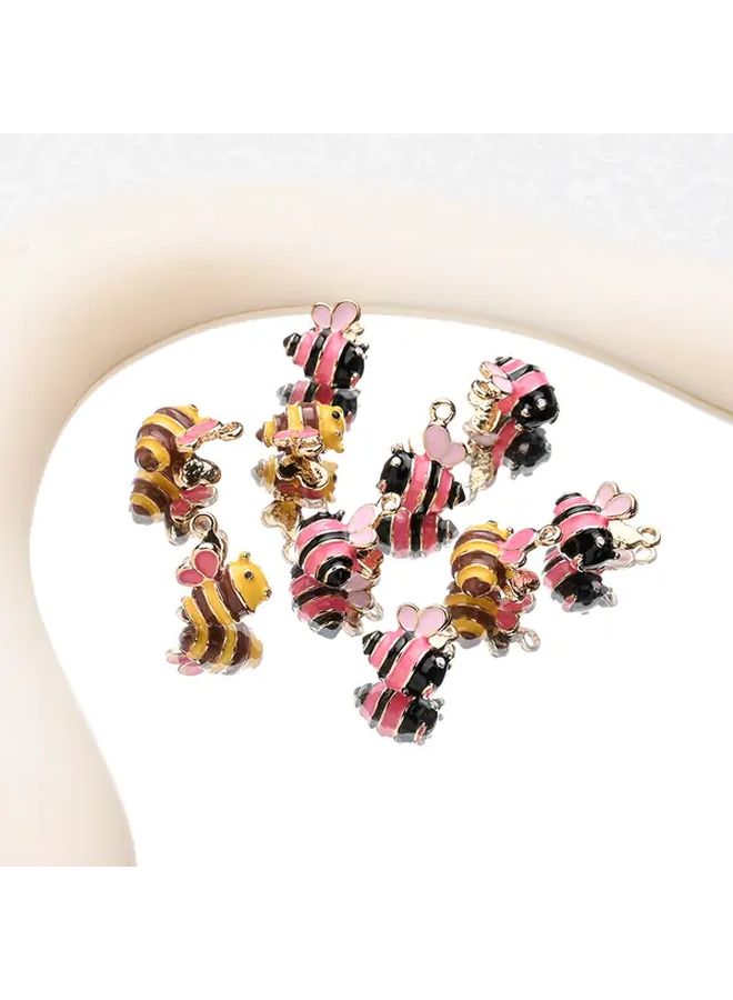 Mixed Color Cute Bee Charms For DIY Jewelry Making Keychains And Bag Charms - Image 3