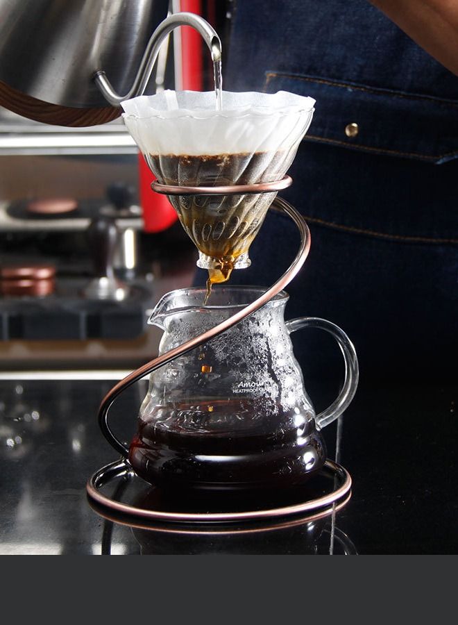 V60 Coffee Filter Dripper Holder Metal Spiral Filter Frame Hand Drip Pour-Over Coffee Brewer Stand Tea Pour-Over Drip Cup Bracket  - Image 2