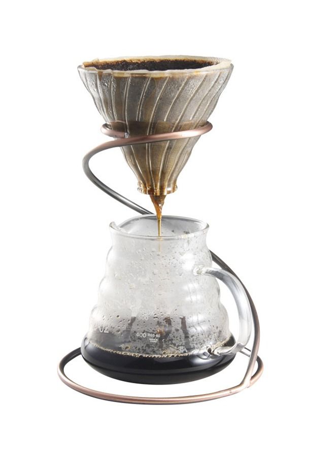 V60 Coffee Filter Dripper Holder Metal Spiral Filter Frame Hand Drip Pour-Over Coffee Brewer Stand Tea Pour-Over Drip Cup Bracket  - Image 1