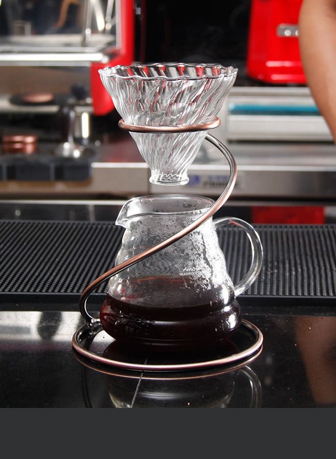 V60 Coffee Filter Dripper Holder Metal Spiral Filter Frame Hand Drip Pour-Over Coffee Brewer Stand Tea Pour-Over Drip Cup Bracket  - Image 3