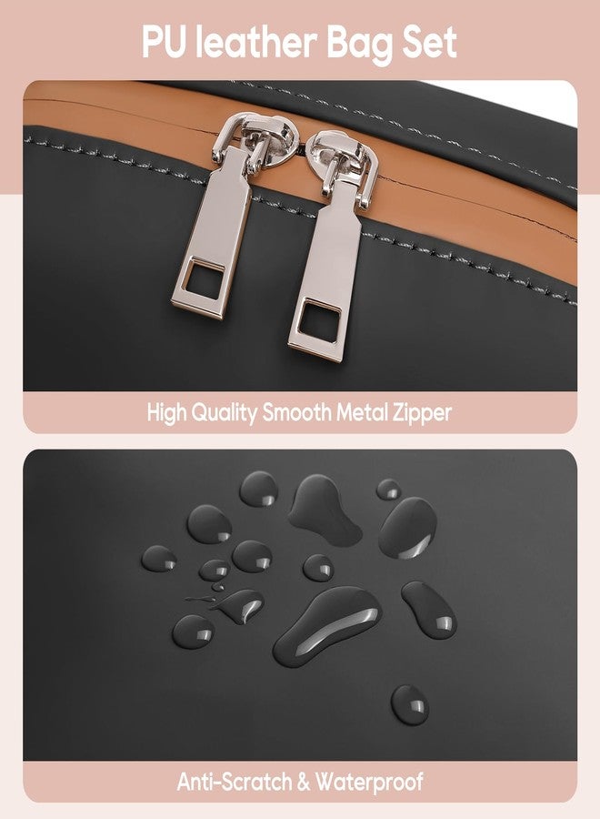 Joyway Leather Coin Purse Pouch Open Flat Change Purse Card Holder With Key Chain, Waterproof Zip Around Coin Pouch for Women and Men (Black) - Image 2