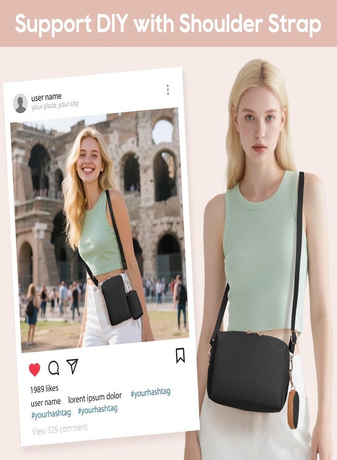 Joyway Leather Coin Purse Pouch Open Flat Change Purse Card Holder With Key Chain, Waterproof Zip Around Coin Pouch for Women and Men (Black) - Image 5