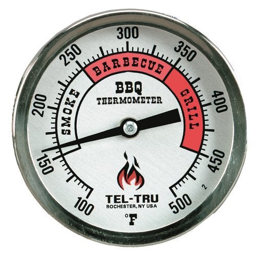 Tel-Tru BQ300 Barbecue Thermometer, 3 inch Aluminum Zoned dial, 4 inch stem, 100/500 Degrees F - Image 3