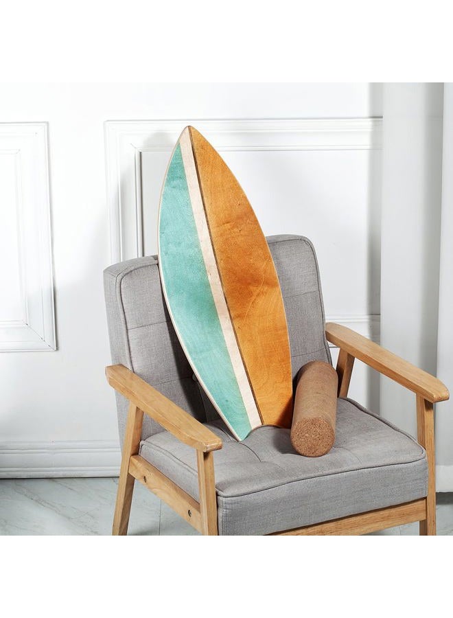 asktom Balance Board Indoor Surfboard Surf Style Home Fitness with Wheel for Exercise, Athletic Training and Board Sports - Fun Workout Equipment For Balance, Stability and Improving Core Strength (base_blue - Image 4