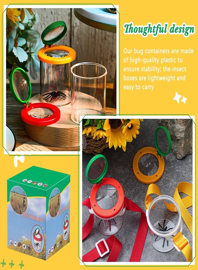 Sonwyoung 2 Pieces Magnifying Insect Box Bug Viewer with Magnifier Bug Cage Insect Bug Jar Critter Insect Container with Adjustable Straps for Science Nature Exploration Tool Specimen Viewer for Kids - Image 4
