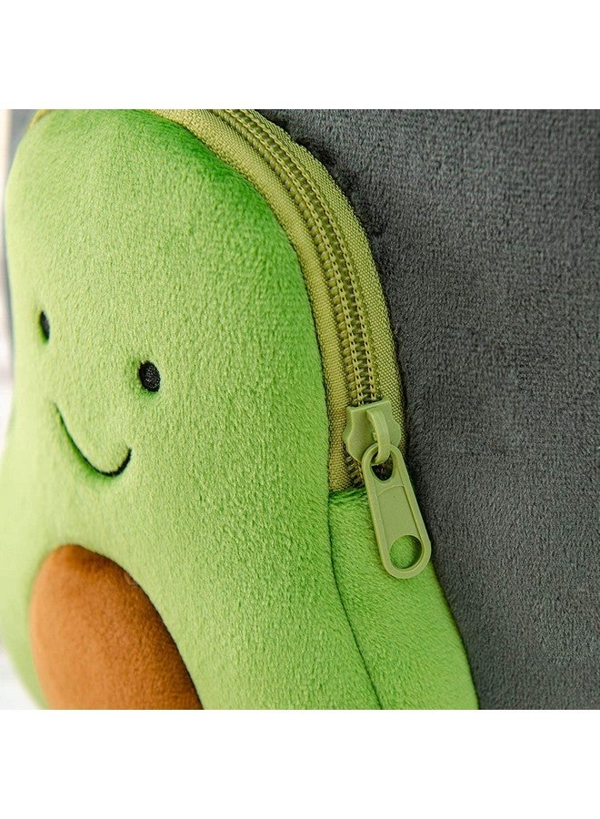 Frantic حقيبة ظهر صغيرة لطيفة للأطفال بقطعتين على شكل أفوكادو للرضع/المدرسة/النزهات/السفر للبنات والأولاد من عمر 1-5 سنوات (أفوكادو_رمادي_2024_A) - Image 3