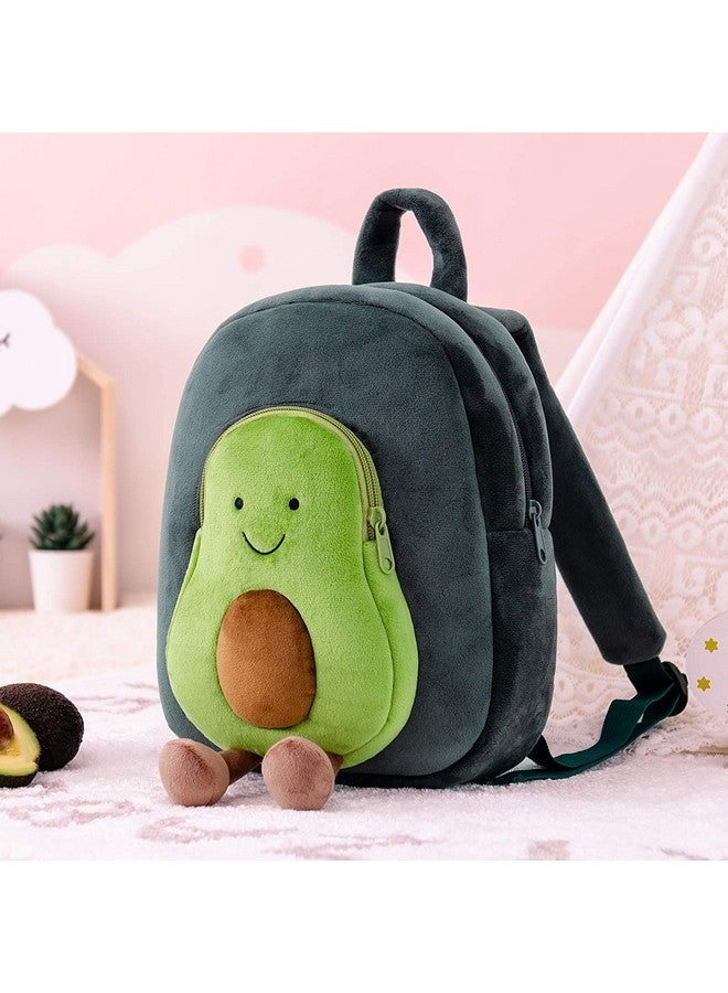 Frantic حقيبة ظهر صغيرة لطيفة للأطفال بقطعتين على شكل أفوكادو للرضع/المدرسة/النزهات/السفر للبنات والأولاد من عمر 1-5 سنوات (أفوكادو_رمادي_2024_A) - Image 4