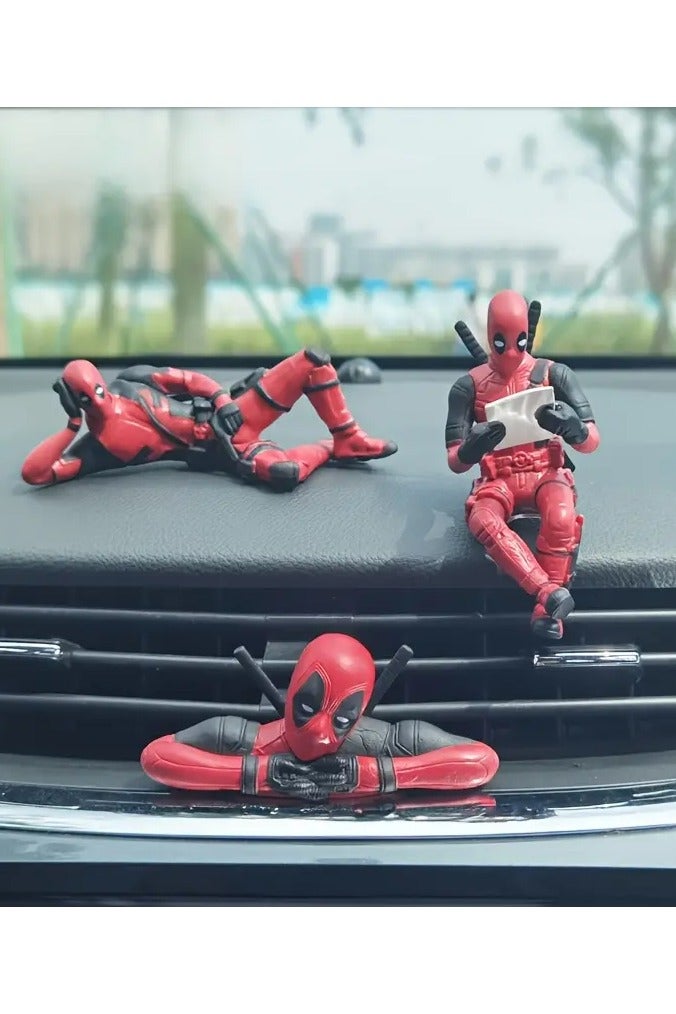 MARVEL 6pcs Marvel Deadpool Statue Ornaments, PVC Material Anime Collection Figure Set, Computer And Desktop Decorative Ornaments, Suitable for Holiday Gifts, Office And Home Party Decorations - Image 4