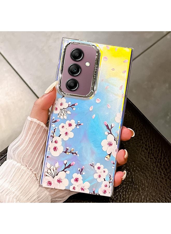 S-TOP Case For Samsung Galaxy A14 5G Electroplating Laser Flower Texture TPU Phone Case - Image 1