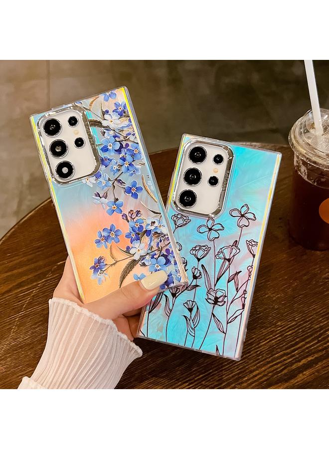 S-TOP Case For Samsung Galaxy A14 5G Electroplating Laser Flower Texture TPU Phone Case - Image 4