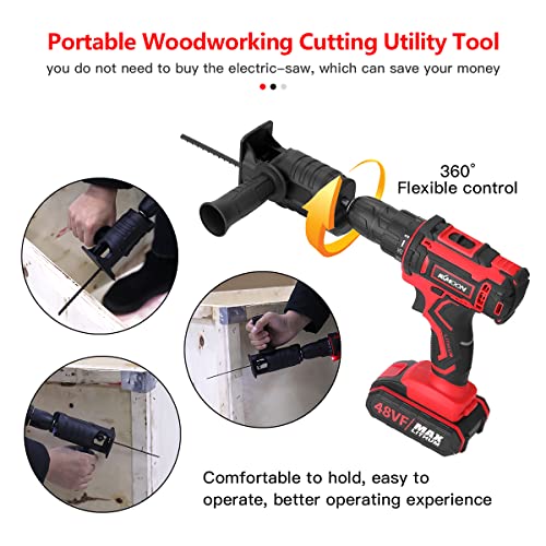 Hetkrishi Electric Saws Accessory Reciprocating Saw Drill Electric Saw Power Tool Wood Cutter Machine Attachment Adapter - Image 4