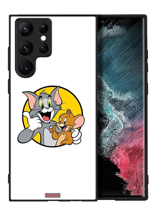 Tolwak - Samsung Galaxy S22 Ultra 5G Protective Case Cover Tom And Jerry - Image 1