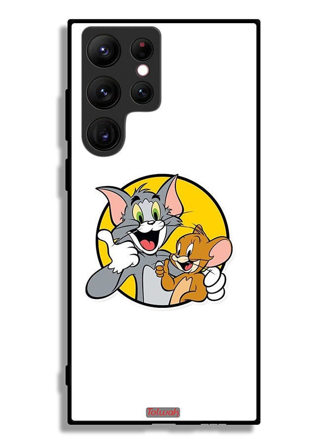 Tolwak - Samsung Galaxy S22 Ultra 5G Protective Case Cover Tom And Jerry - Image 1