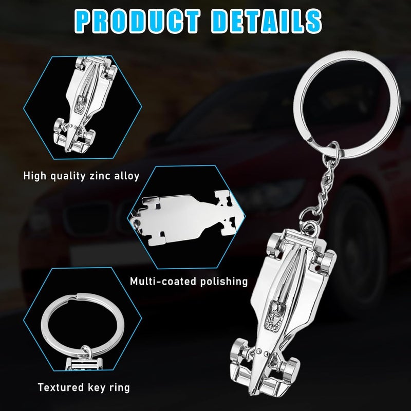 SQUISHCO F1 Merchandise Keychain, F1 Racing Car Design Key Chain, Stylish and Durable F1 Keychain Gift for Men Friends Daily Use - Image 5