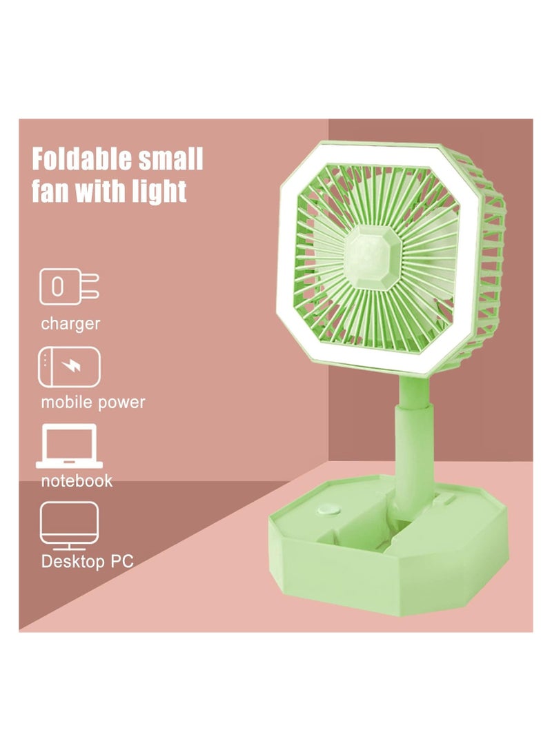Multi-Function LED Fan – Rechargeable Desk Fan with Built-in Lamp for Home, Office, or Travel - Image 4