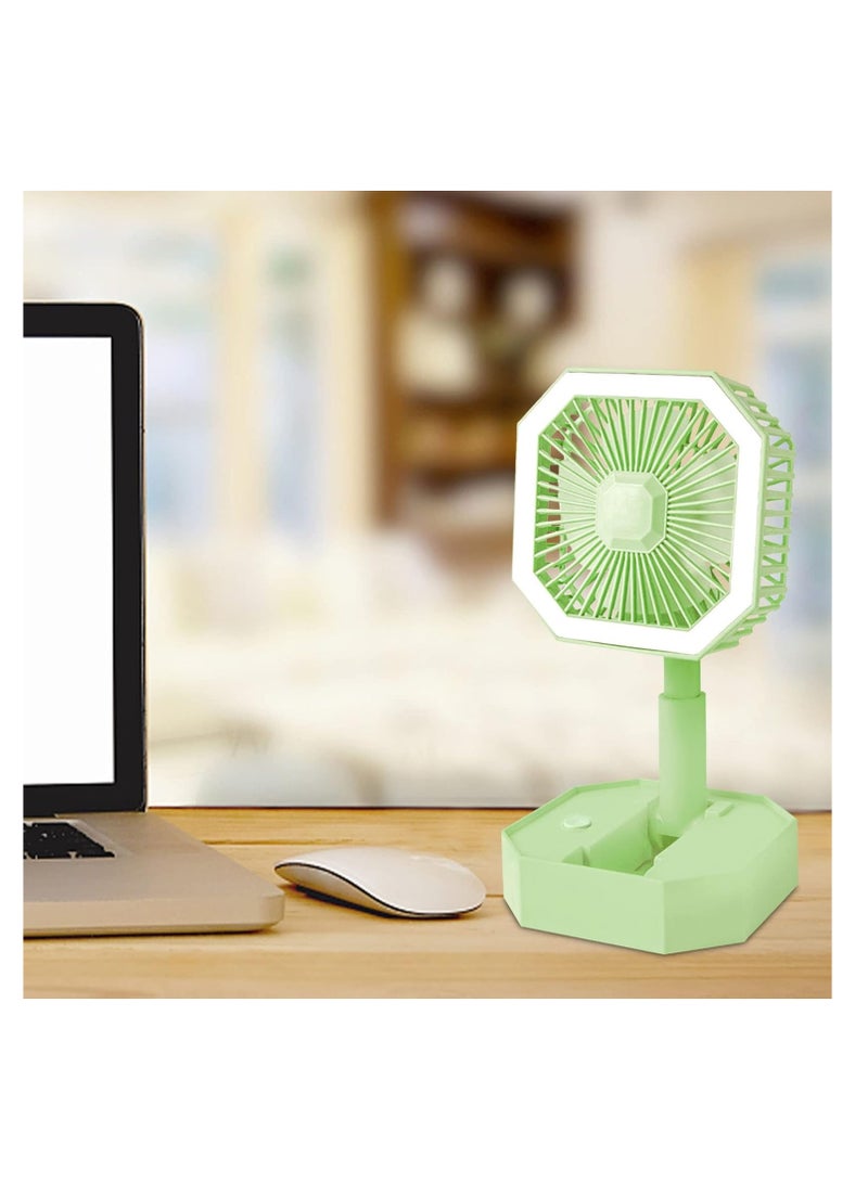 Multi-Function LED Fan – Rechargeable Desk Fan with Built-in Lamp for Home, Office, or Travel - Image 2