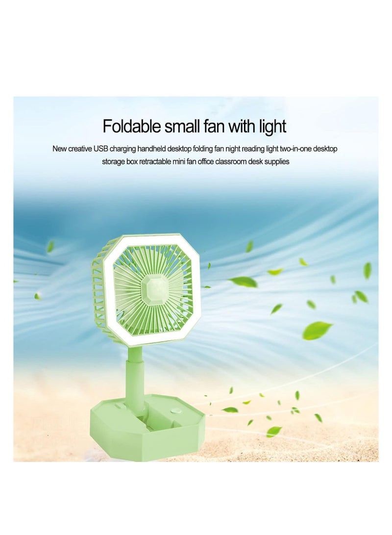 Multi-Function LED Fan – Rechargeable Desk Fan with Built-in Lamp for Home, Office, or Travel - Image 3