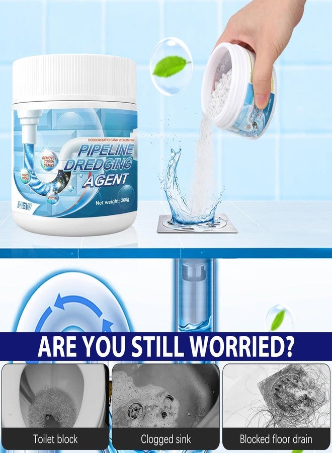 taakcc Pipeline Dredging Agent-Sink Drain Hair Clog Remover Cleaner,Toilet Unclogger Heavy Duty,Bathroom Shower Pipeline Dredging Agent,Unclog Clogged Drain(260g) - Image 5