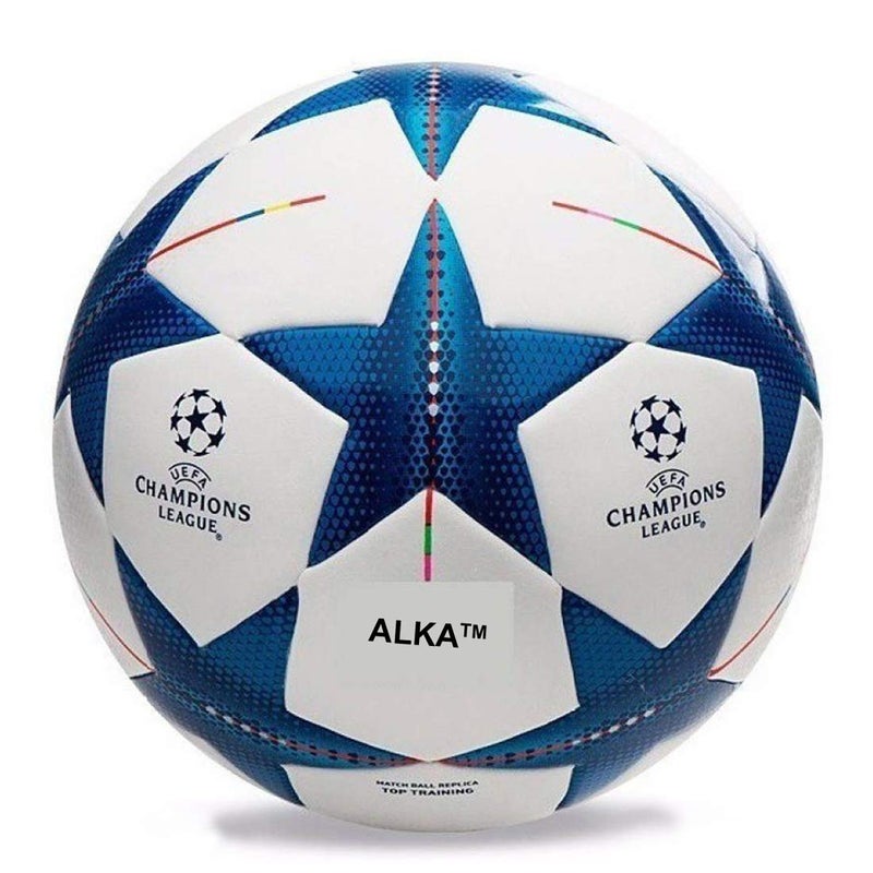ALKA Champion League Blue Star P.u. Football, Size 5, (Blue) - Image 1