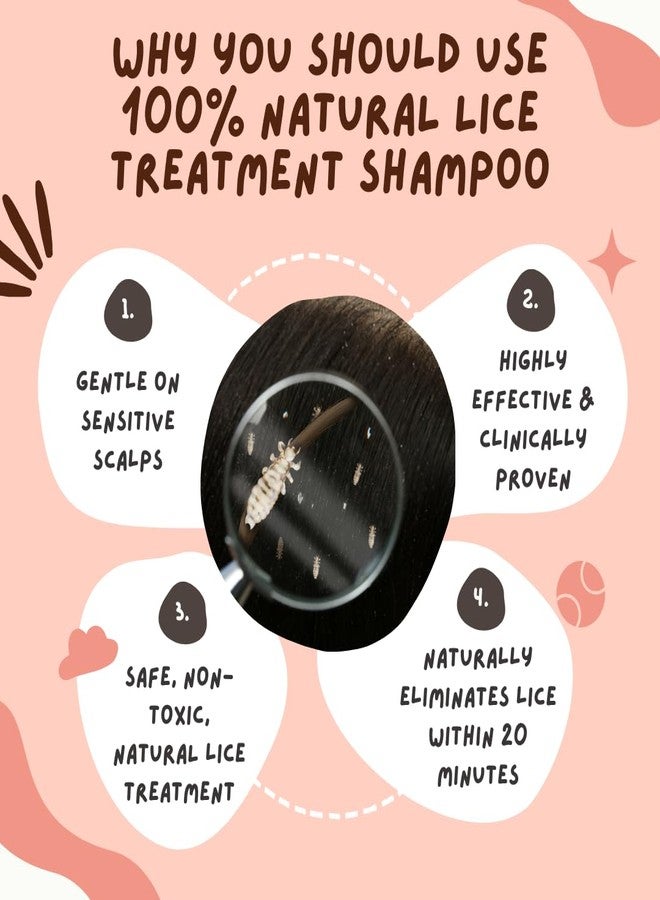 Coco Crush Complete Ayurvedic Lice & Nits Removal Kit | Herbal Oil, Anti-Lice Shampoo, Cream Wash & Precision Fine-Tooth Comb | 100% Natural, Safe & Chemical-Free | Kills Lice in 30 Minutes for Kids & Adults (250ml(2x100ml+50g) + Comb) - Image 2
