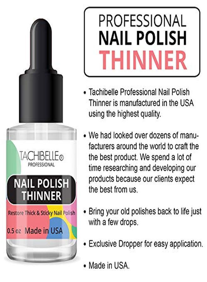 Tachibelle Nail Polish Thinner 0.5 Oz  Bring Your Old Polishes Back To Life (1 Bottle)  - Image 2