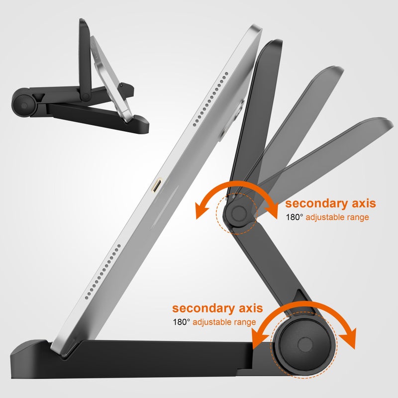 Portable Monitor Stand & Tablet Stand Holder- Adjustable, Foldable, Light-Weight, Compatible with 7 to 10.2 Inches Most Tablets, Kindle Fire and Smart Phones - Image 2