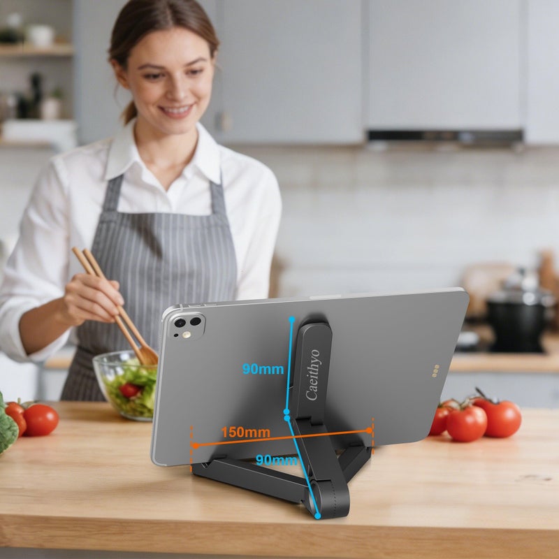 Portable Monitor Stand & Tablet Stand Holder- Adjustable, Foldable, Light-Weight, Compatible with 7 to 10.2 Inches Most Tablets, Kindle Fire and Smart Phones - Image 3