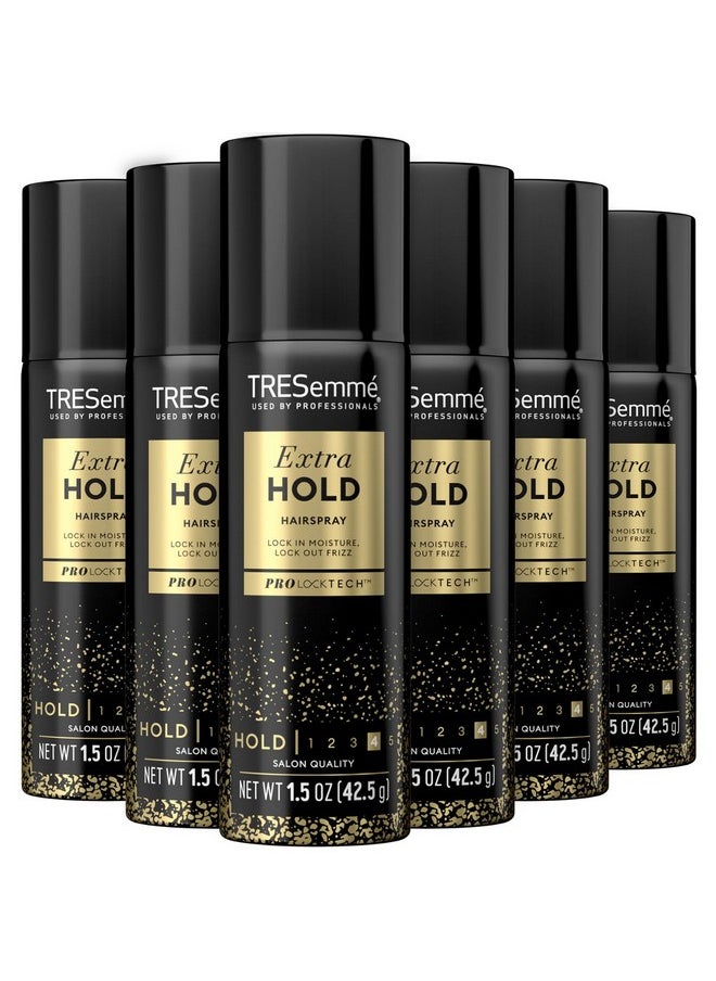 TRESemmé Tresemme Hair Spray Set Tres Two Extra Firm Control Aerosol Travel Size Hairspray For Women Antifrizz Hair Products Antihumidity Spray For Hair Travel Size Hair Products 1.5 Oz (Pack Of 6)  - Image 1