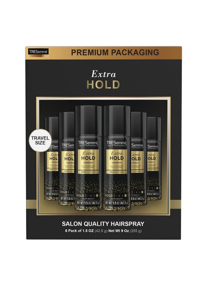 TRESemmé Tresemme Hair Spray Set Tres Two Extra Firm Control Aerosol Travel Size Hairspray For Women Antifrizz Hair Products Antihumidity Spray For Hair Travel Size Hair Products 1.5 Oz (Pack Of 6)  - Image 2