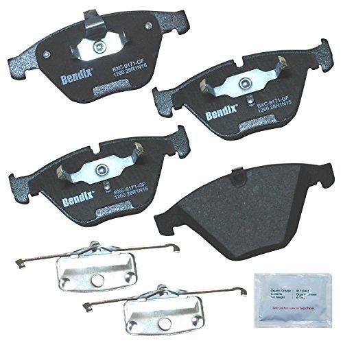 Bendix Priority1 CFC1260 Ceramic Front Brake Pads for Select Models BMW 323i, 325i, 328i, 328i xDrive, 328xi, 335d, 335i, 335is, 335i 525i, 530i, 645Ci, 650Ci, 650i, X1 - Image 1