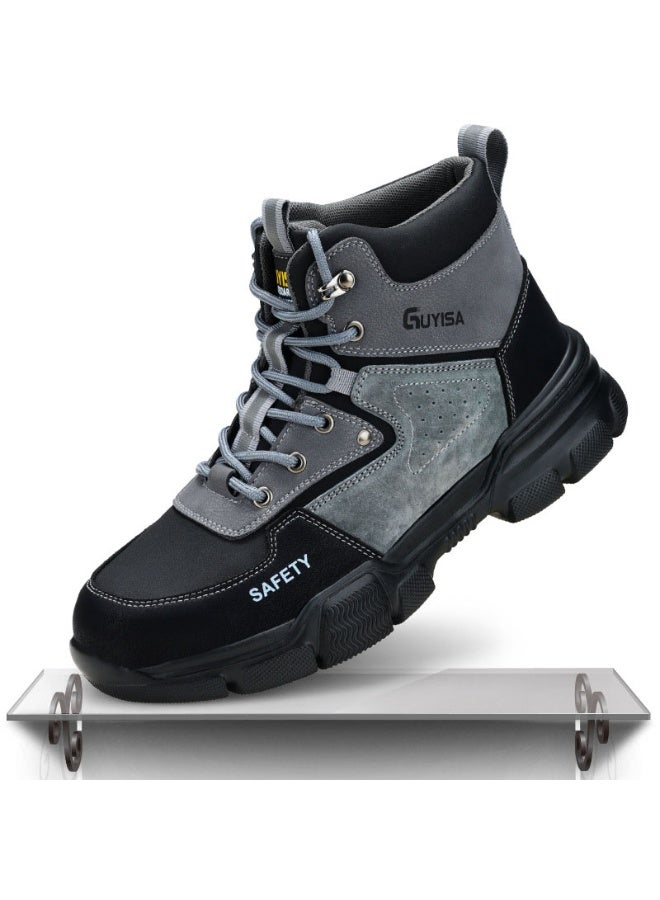 NIBEMINENT Steel Toe Shoes Man Safety Labor Protection Steel Toe Men Boots High Top Work Sneakers Anti-smash Anti Stabbing Work Boots - Image 1