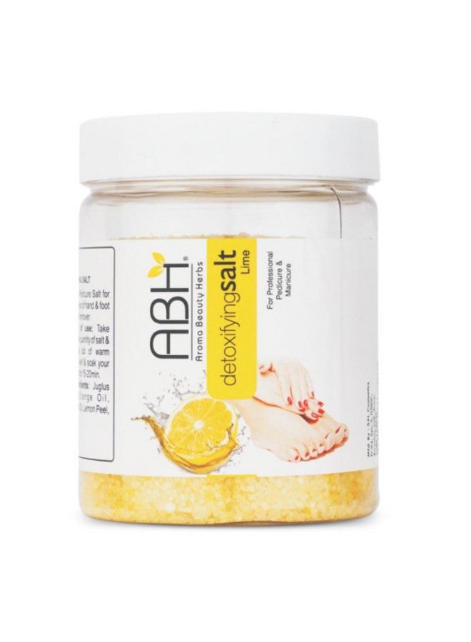 ABH Detoxifying Salt Lime - Professional Pedicure & Manicure Spa Salt for Hand & Foot Care - Refreshing Lime Formula - Softens Skin, Removes Impurities - 500g