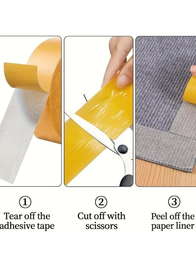 لفتان شريط لاصق مزدوج الوجه بعرض 1.97 بوصة وطول 393.7 بوصة، شبكي عالي الالتصاق - Image 5