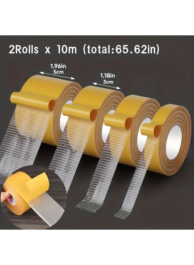 لفتان شريط لاصق مزدوج الوجه بعرض 1.97 بوصة وطول 393.7 بوصة، شبكي عالي الالتصاق - Image 2