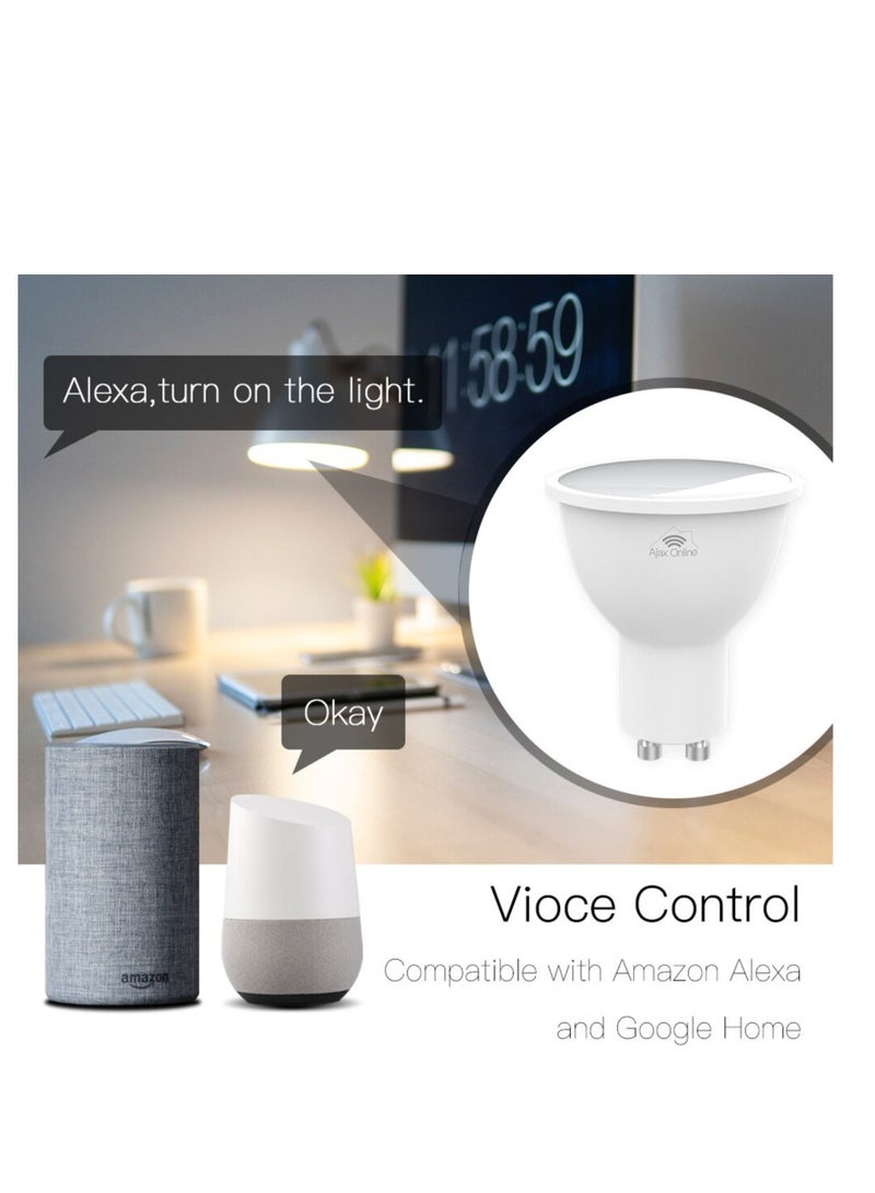 Wifi Smart Bulbs, Dimmable Light Bulb With App Control, Energy Saving Voice Control Led Home Light Bulb Compatible With Alexa, Echo, Google Home Assistant