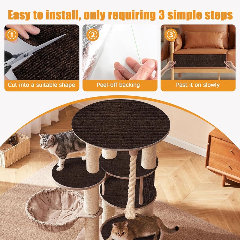 MonaPlay Self-Adhesive Cat Scratch Protector – 100×40 cm Large Felt Cat Scratching Mat, Durable Couch & Furniture Guard, Cuttable DIY Scratch Pad with Strong Adhesion for Multiple Surfaces - Image 5